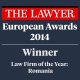 Law Firm of the Year: Romania Award (The Lawyer European Awards 2014)